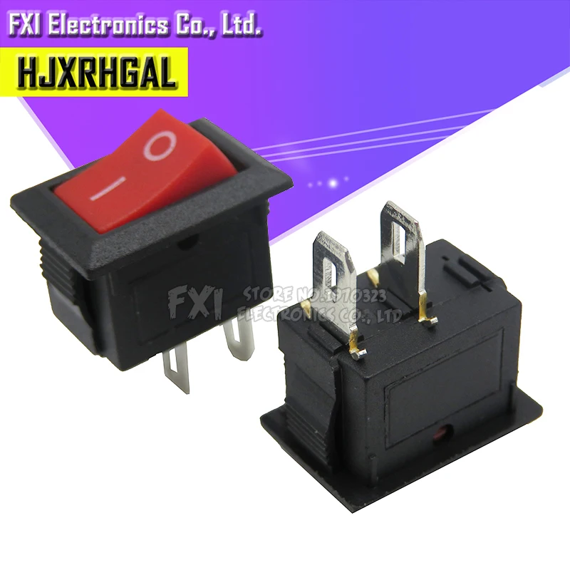 10 шт. кнопочный переключатель 10x15 мм SPST 2Pin 3pin 3A 250V KCD11 оснастка вкл. Выкл. Кулисный переключатель 10 мм* 15 мм черный красный белый