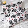 BlessLiving Cute Raccoon Pillowcase Animal with Scarf Sleeping Pillow Case Girly Cartoon Bedding Pillowcase Cover 50×75 Dropship 1