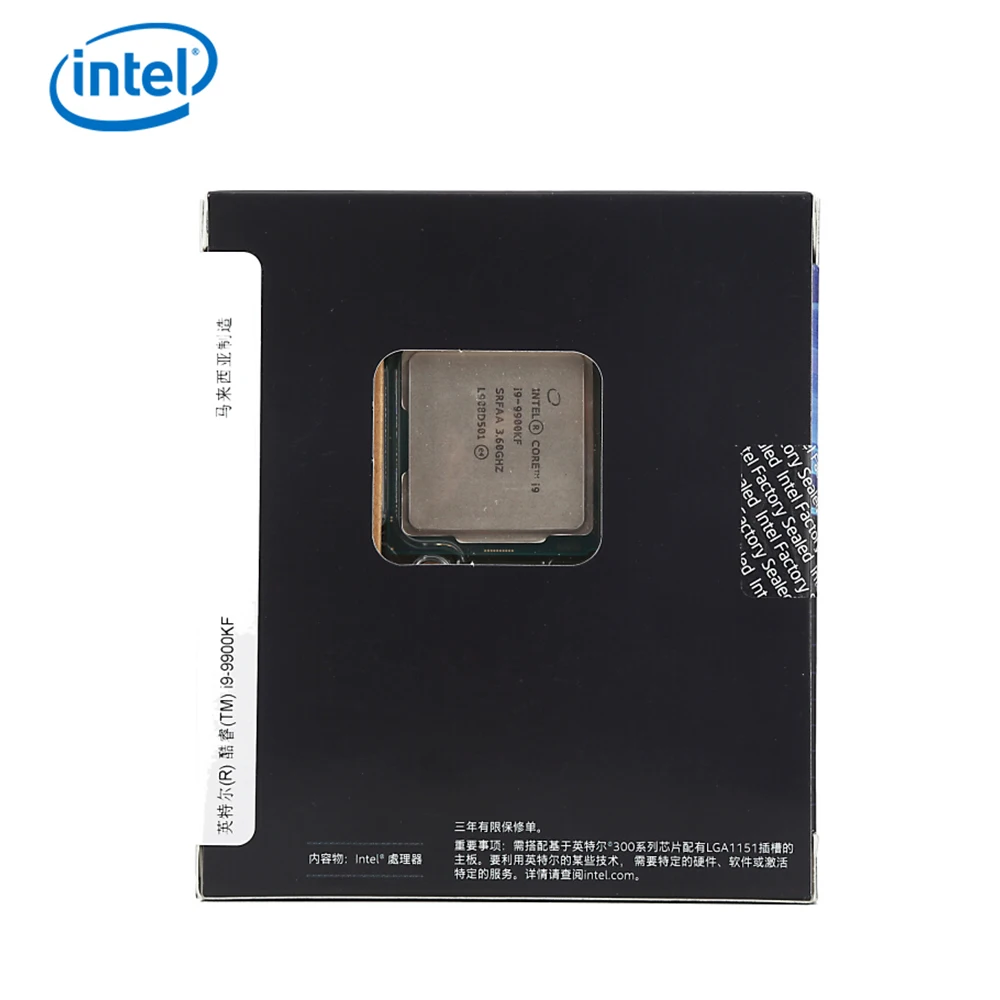 Процессор Intel Core i9-9900KF для настольных ПК 8 ядер до 5,0 ГГц Turbo разблокирован без процессора Графика LGA1151 серии 300 95 Вт