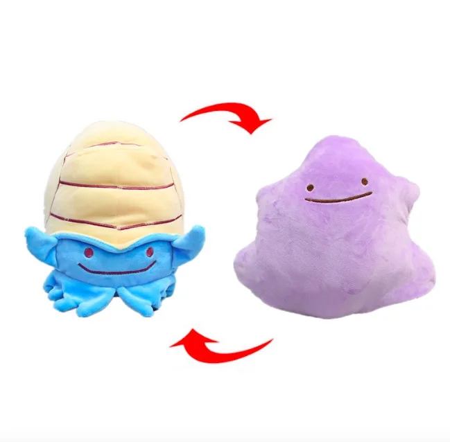 Omanyte 25 см аниме карманное животное Ditto Подушка передачи Пикачу чармандер Сквиртл Бульбазавр Мягкие плюшевые куклы игрушка подарок SA1666 - Цвет: Omanyte
