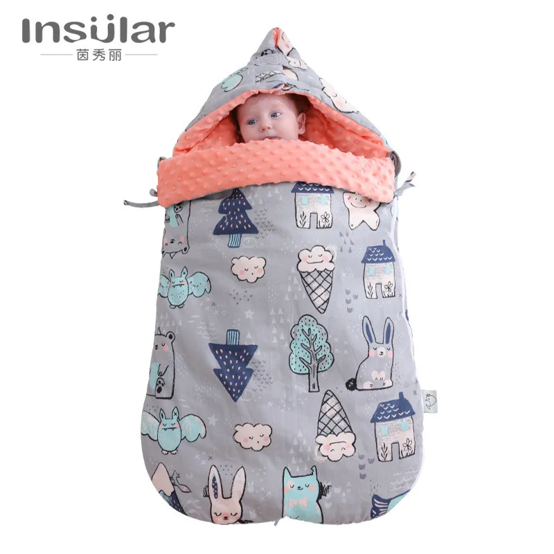 baby sleeping bag cartoon animal cotton stroller wheelchair envelopes for newborn |