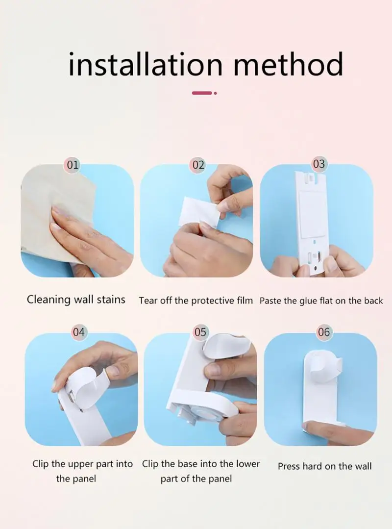 Mini Electric Toothbrush Storage Rack Wall-mounted Holder With Three Anti-skid Steps Kitchen Bathroom Tools | Дом и сад