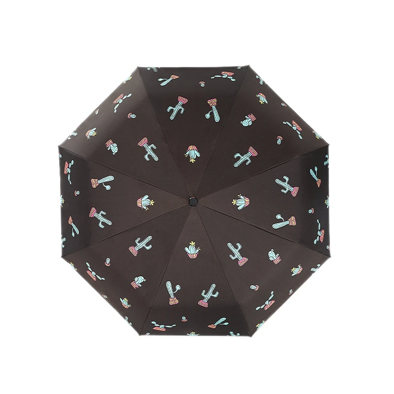 

Automatic Umbrella Rain Women Lovely Folding Umbrellas Windproof Black Coating Anti UV Parasol Women's Umbrella