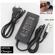 24V 2A Battery Charger Mobility Scooter Electric Wheelchair3 Wheels,ScooterPower Supply with 4-Pin Male XLR Connector