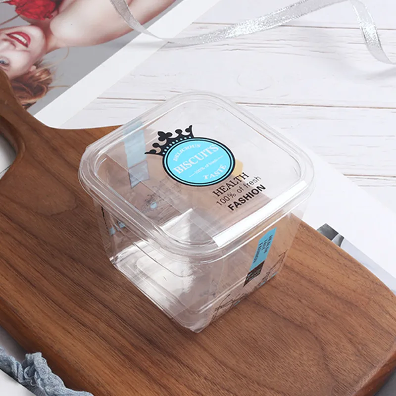 cup lid sleeve1 50 шт. высококачественные прозрачные креативные одноразовые чашки для пудинга 400 мл фруктовый йогурт для салата и мороженого упаковочные кружки с крышками - Цвет: cup lid sleeve1