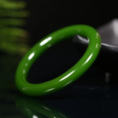 

Ювелирные изделия Zheru натуральный зеленый нефритовый Круглый браслет 54 мм-64 мм Элегантные украшения принцессы лучший подарок для матери и п...