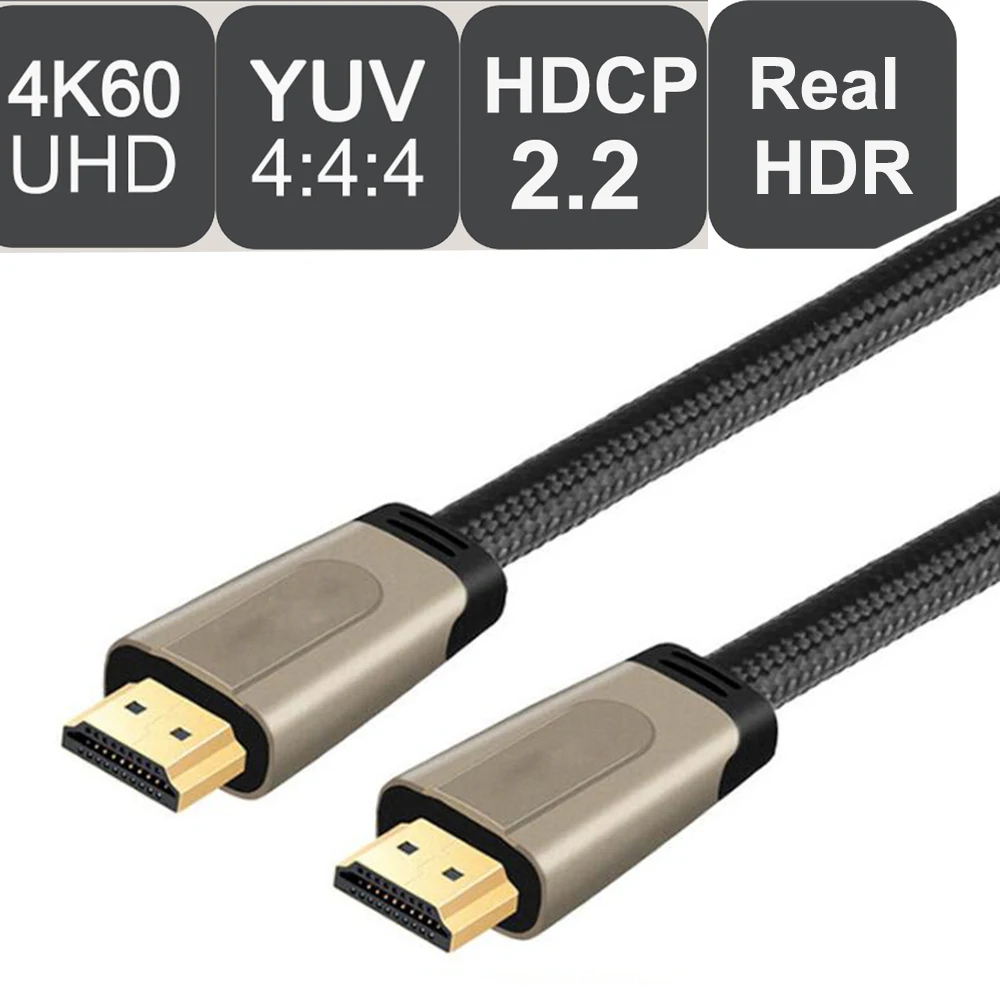 Кабель HDMI 2 0 4KX2K 60 Гц 10 м 5 3 1 для устройств (медный провод + foiling AL braiding)|cabo hdmi 2.0|cabo