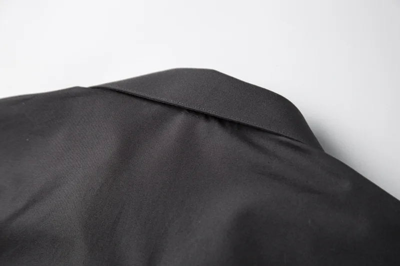 Европейская модная мужская рубашка бренд череп вышивка Chemise homme повседневные мужские рубашки однотонные тонкие рубашки мужские S-3XL