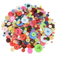 50100g assorted mixed color round resin buttons for sewing scrapbook decor childrens handmade manual button painting diy craft