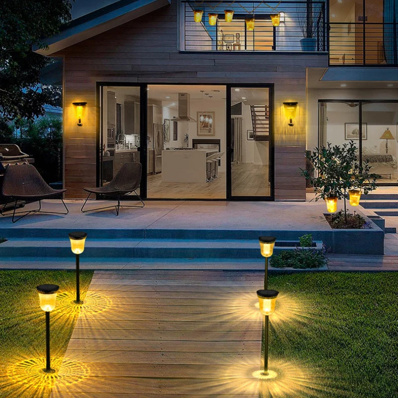 

LED Garden Lamp Solar Powered Pathway Night Light Waterproof Outdoor Garden Landscape Yard Patio Lamp Garden Decoration