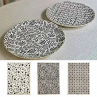 1pc clay tools glaze flower paper black stickers pottery art transfer paper ceramic decal jangdezhen
