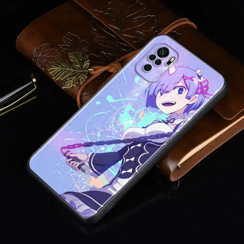 

Silicone Cover Anime Rem For Xiaomi Redmi Note 10 10S 9T 9S 9 8T 8 7 7S 6 5A 5 4 4X 5G Pro Max Phone Case