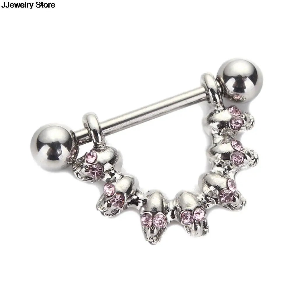 1 шт. хирургическая Нержавеющая сталь ниппель кольцо Бар щит штангой Для женщин