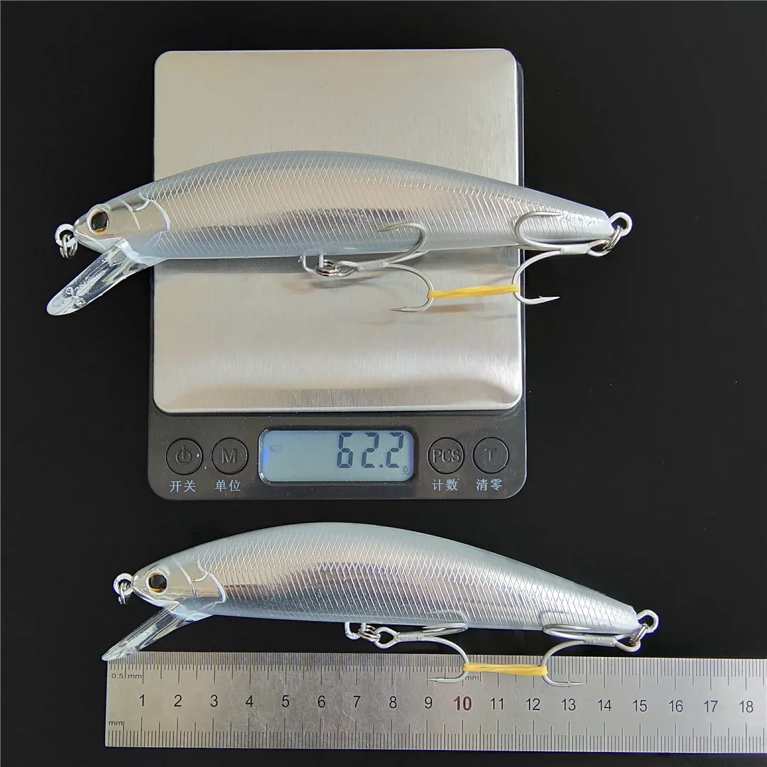 

Swolfy 2pcs 14cm 60g Sinking Minnow Hard Fishing Lure Isca Artificial Minnow Bait with Treble Hooks Wobblers Pesca Peche