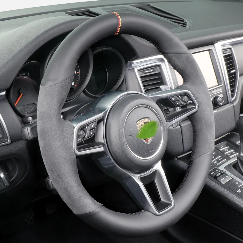 

Alcantara чехол с кисточками на плотной мягкой подошве; Удобные ботинки без Руль крышка из замши высшего качества ручки крышки крышка для Porsche Cayenne 911 971 машина Panamera аксессуары