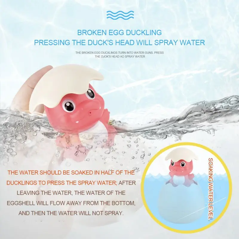 

Baby Cute Dinosaur Baby Bath Toys Floating Bath Toy Water Spray Toy Swimming Tub Bathtub Pool Doll For Boys Girls