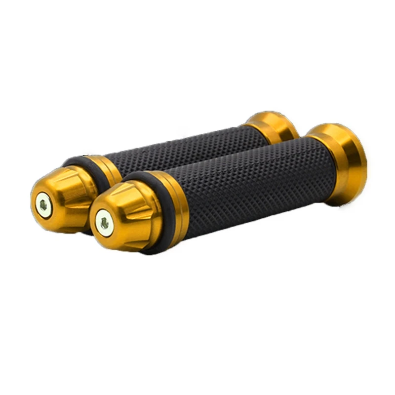 

Universal 22mm Rubber Anti-slip Handle Grip Porous Carved Motorcycle Handlebar Grips Motorbike Aluminum alloy Handlebars LX0F