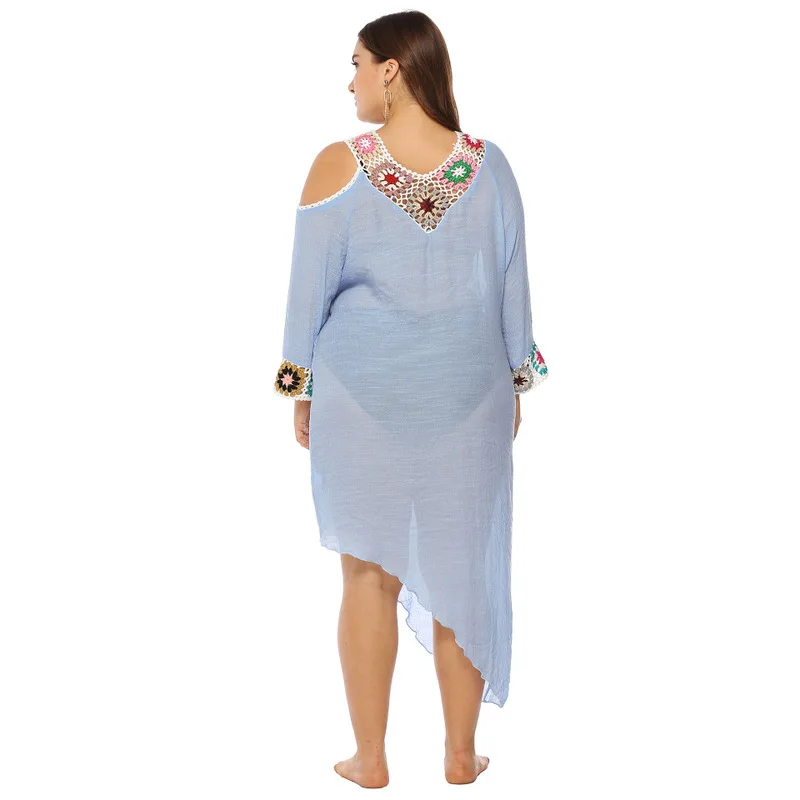 Накидка на купальник Пляжное платье накидка для женщин большого размера Женская