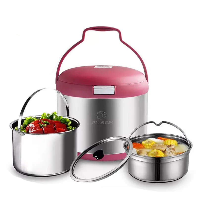 Stainless Steel Fire-free Cooking Pot Thickening Home Soup Energy Saving Insulation Barrel Hot | Дом и сад