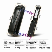 48v 12 5ah hailong downtube lithium ebike battery for 1000w motor54 6v charger electric bike fat lithium motorcycle battery