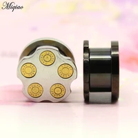 miqiao 2 pcs hot sale 316l stainless steel bullet ear auricle earrings environmental protection earrings hypoallergenic