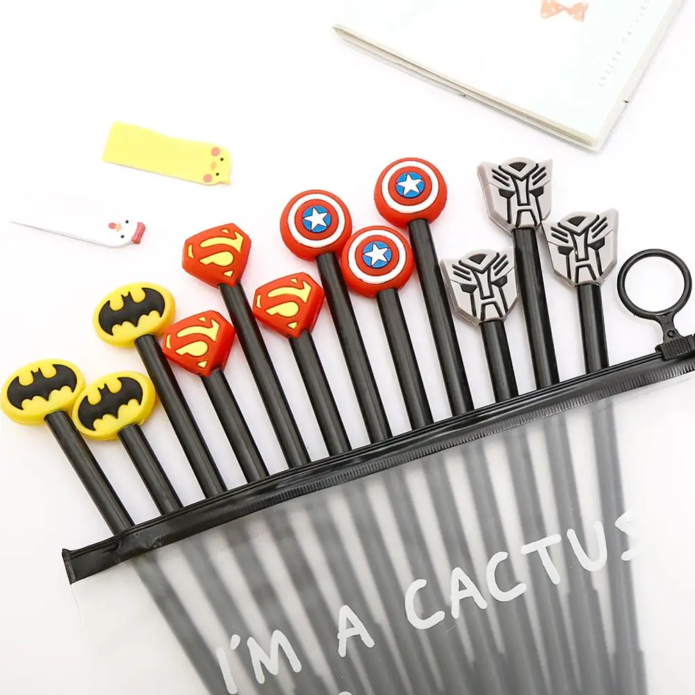 12 шт./компл. творческий в виде милого героя аниме гель кавайные ручки забавные