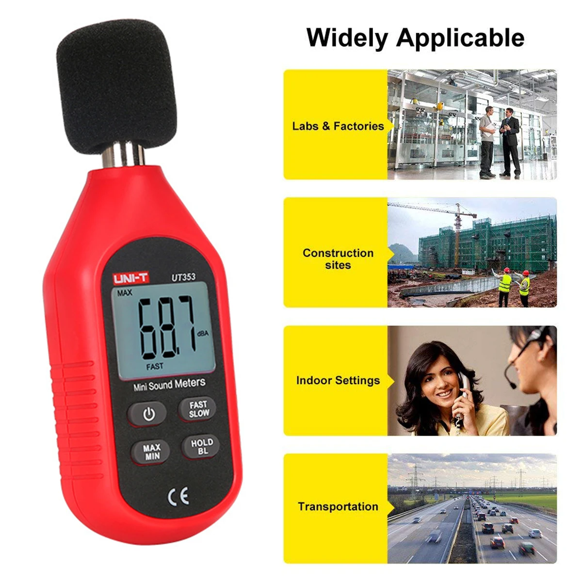 

Mini Digital Sound Level Meter Noise Decibel Tester 30-130dB Measure Reader