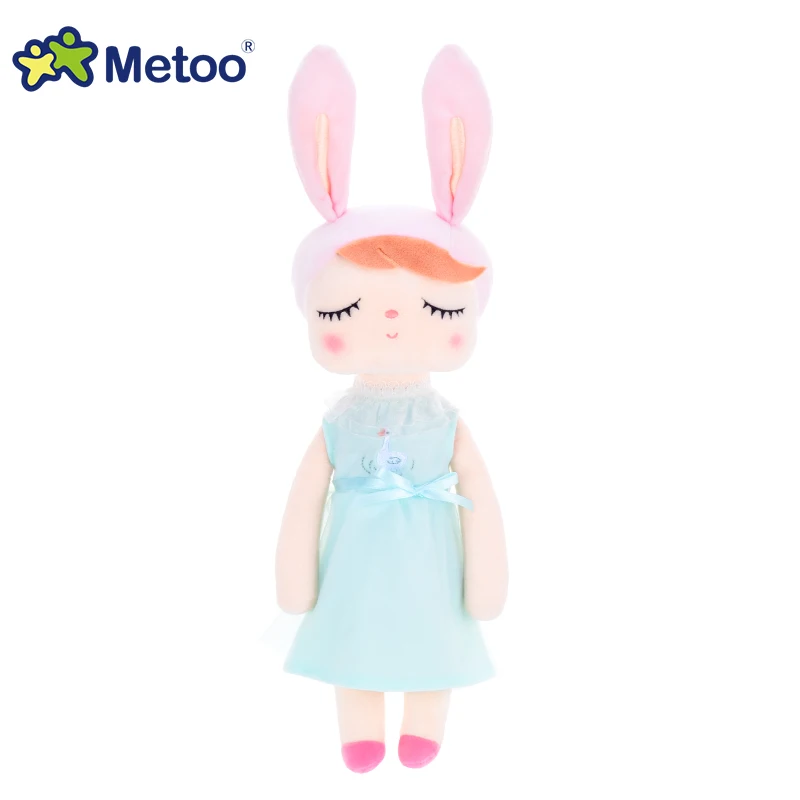 Сливовый Metoo на подкладке из плюша и мягкие милые милый кролик Животные для Для детей игрушки кукла Анджела для девочек на день рождения; Рождественский подарок фруктовой серией - Цвет: Сливовый