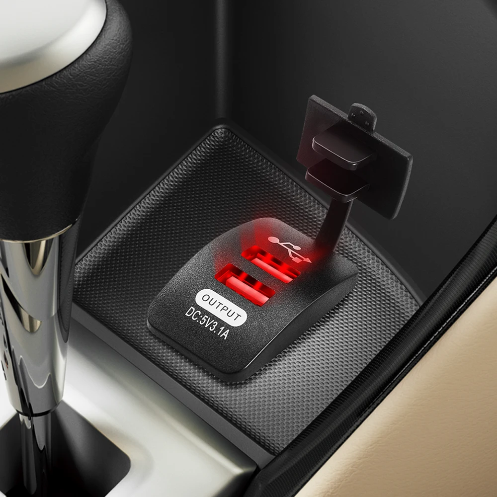 Автомобильное зарядное устройство с двумя USB-портами 5 В 3 1 А | Автомобили и