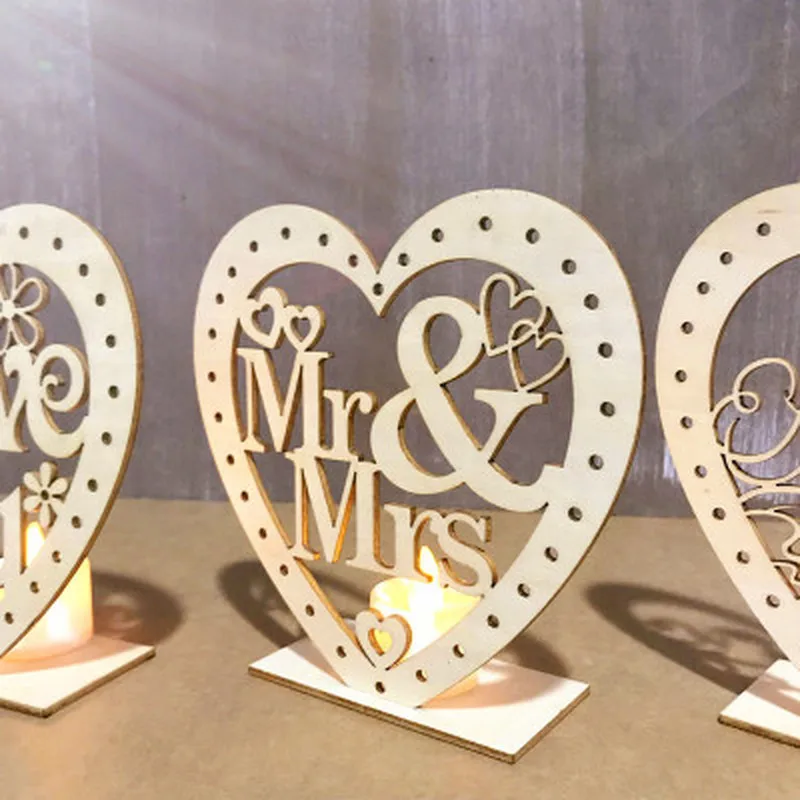 Деревянные Свадебные украшения светодиодный светильник для невесты Mr& Mrs Свадебные украшения для стола Свадебные украшения