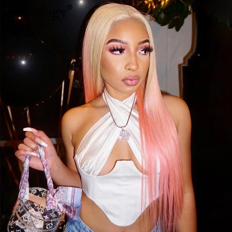 Chicology Лоскутная атласная джинсовая майка на шнуровке сексуальный клубный