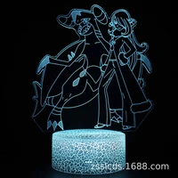 takara tomy pokemon jigglypuff tyranitar3d night light 716 color touch remote control desk lamp birthday gift decoration
