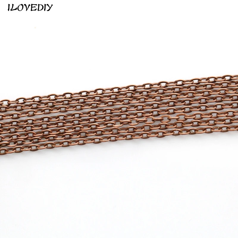 ILOVEDIY Античная Медная цепочка ожерелье из нержавеющей стали кабель металлическая