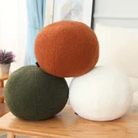 madream office chair lumbar back support plush round cushion flower plush christmas pillow cushions for sofa back seat pad 2021