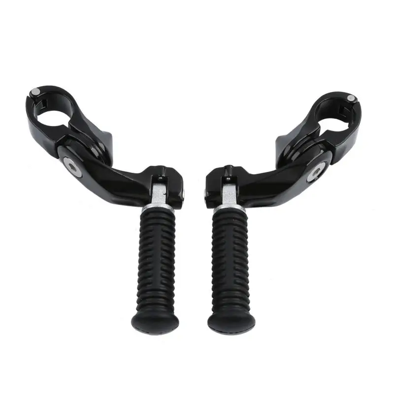 

1 пара черных небольших колышек для ног с коротким угловым креплением 1,25 дюйма для Harley Touring