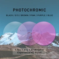 merrys photochromic gray green brown pink purple blue series 1 56 1 61 1 67 prescription glasses lenses for myopia hyperopia