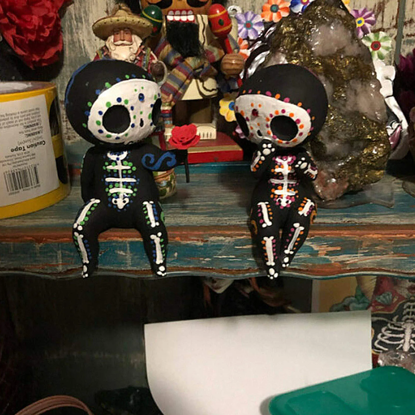 Скелеты пара статуя личность полимерные персонажи мультфильмов набор поделок