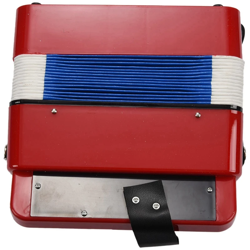 

2x Mini Small Children Keyboard Accordion Rhythm Educational Musical Instrument Band Toy for Kids Red & Blue