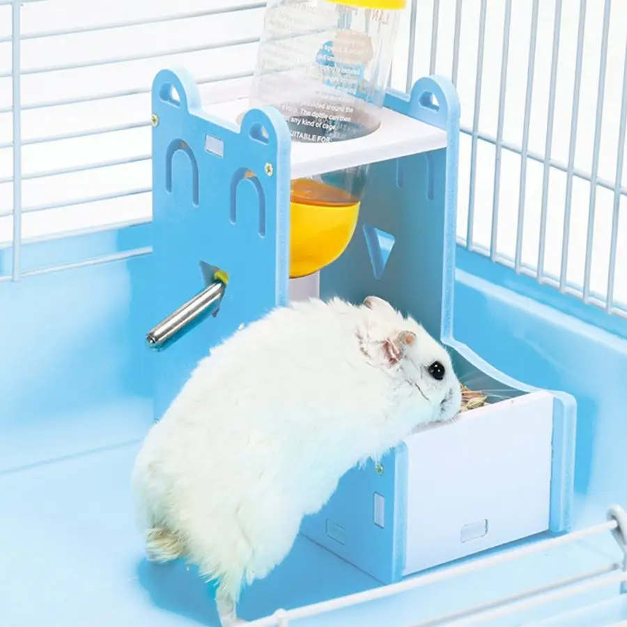 2 in1 хомяк Автоматическая Pet бутылка питьевой воды Еда Фидер фонтанчик кролик Samll