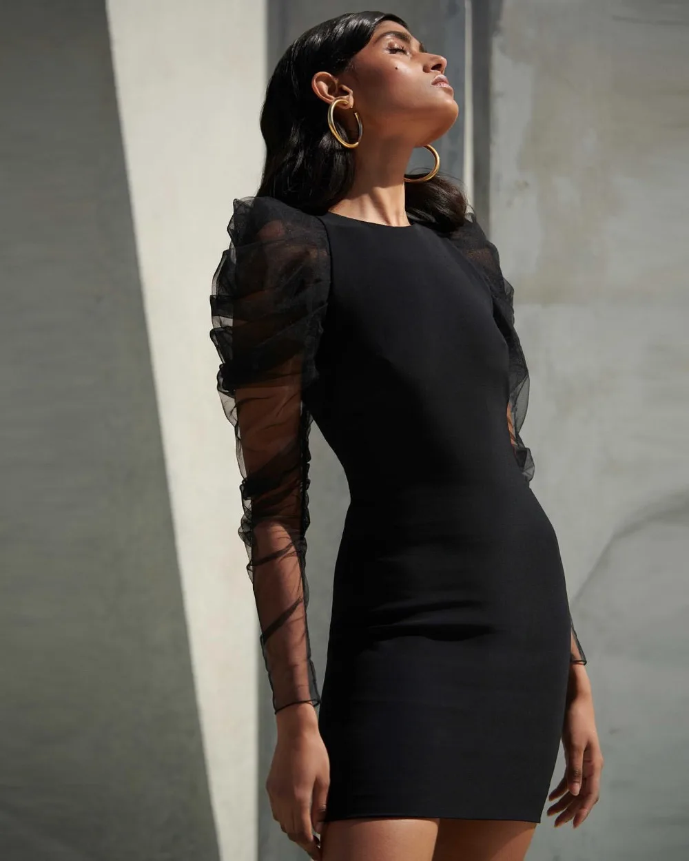 

Новинка 2020, женское черное кружевное платье с круглым вырезом и длинным рукавом, вечерние платья знаменитостей, облегающее платье, Прямая п...