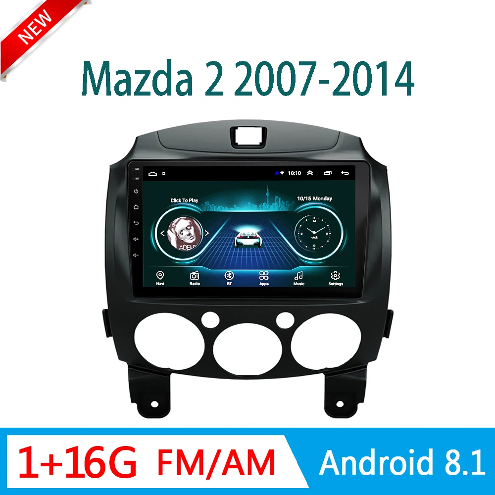 Авто радио для mazda 2 2007 2014 мультимедийная система авто аудио GPS навигация FM am USB 1 din