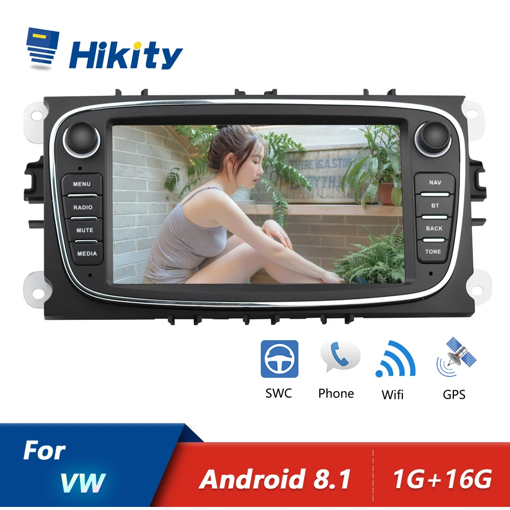 Автомагнитола Hikity на Android мультимедийный плеер 2 Din с GPS 7 ''звуком DVD для Ford/Focus/S