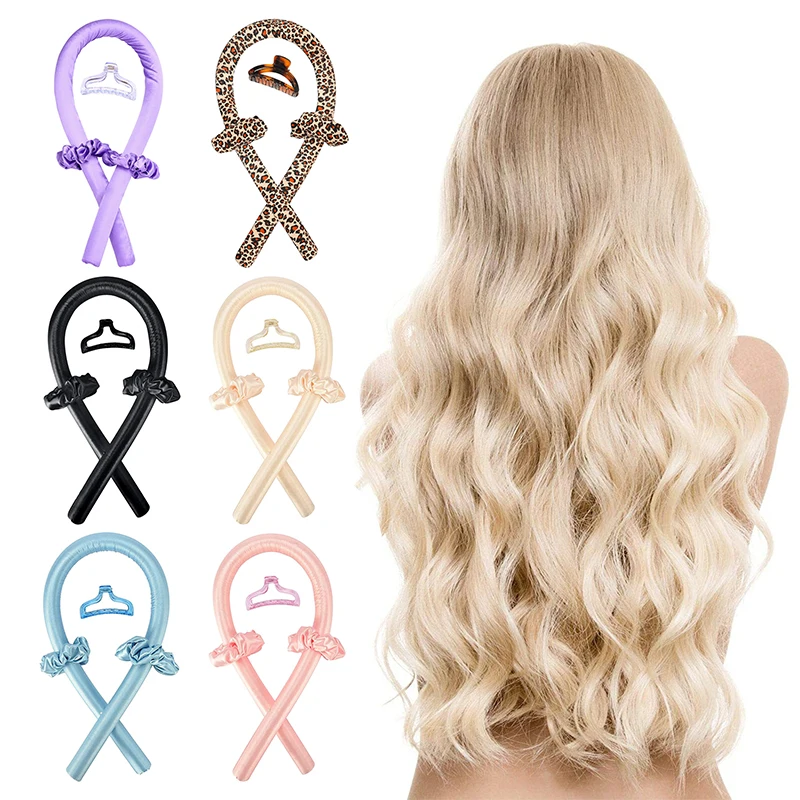 

Heatless Curling Rod Headband No Heat Curls Ribbon Hair Rollers Sleeping Soft Headband Hair Curlers DIY Hair Styling Tools