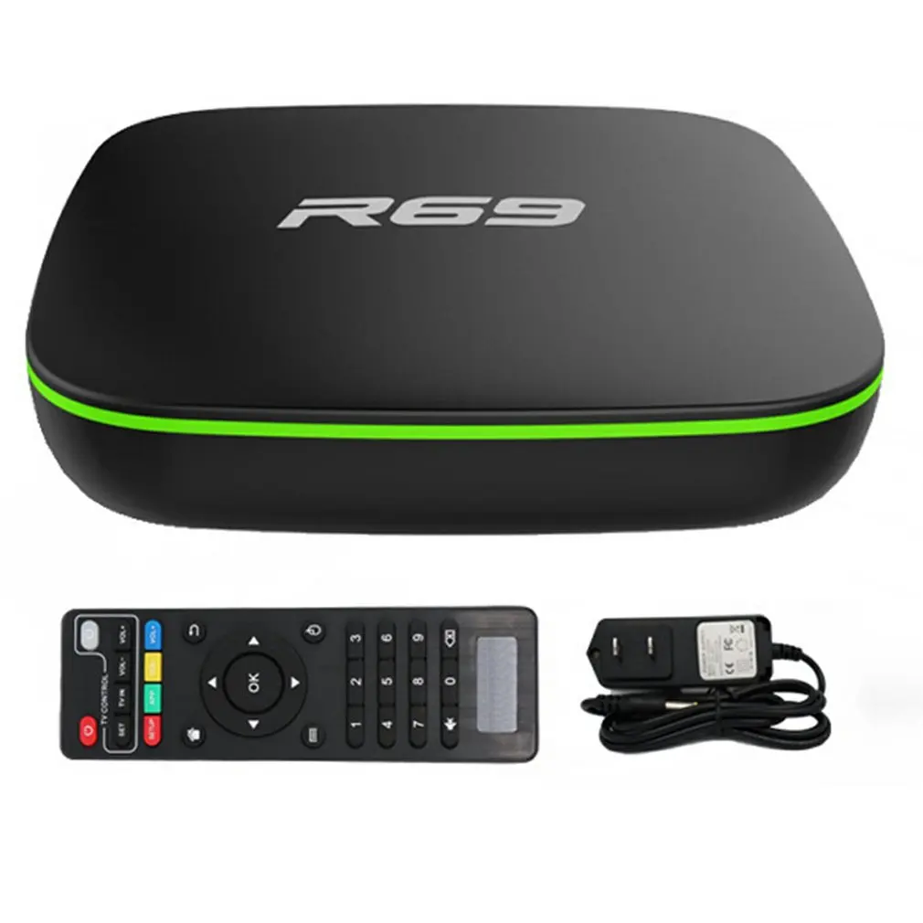 

R69 Smart Set Top TV Box 4K 1080P High Definition Quad-Core 2.4G WiFi Support 3D Movie Android Media Player