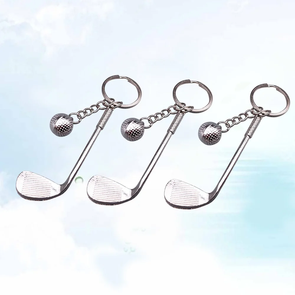 

3 Pcs Club and Keychains Accessory Metal Keyring Souvenirs Pendants Toys for Players Athletes Teammates