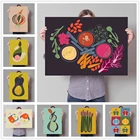 Постер для фруктов и овощей, омлет из граната, холст, живопись, настенное искусство, картина, домашний декор для кухни, гостиной