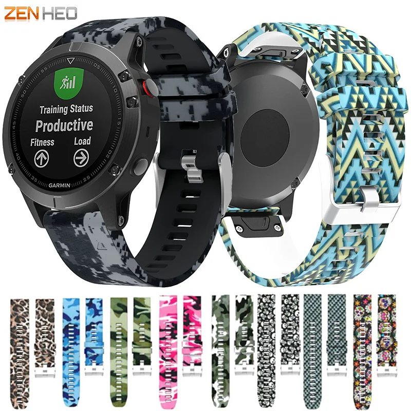 Быстросъемный ремешок для наручных часов Garmin Fenix 5/5 Plus сменный силиконовый 22 мм