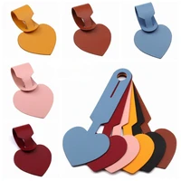 heart pu leather luggage tag cover boarding pass suitcase id address holder baggage boarding label travel accessories