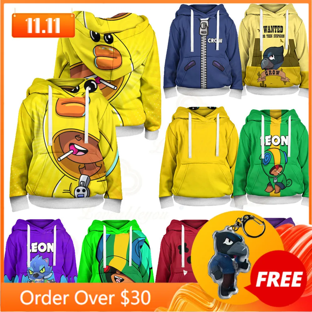 

Brawings Crow Shoot Game 3D Print Hoodie Sweatshirt Clothing Harajuku Hoodies Star, Kids Leon Tops Men 2020 Boys Girls