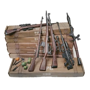 6 шт.компл. готовый продукт оружие Второй мировой войны 38 винтовка SVT РПГ G43 98K винтовка с дымовой бомбой кинжал пластиковый пистолет для 12 